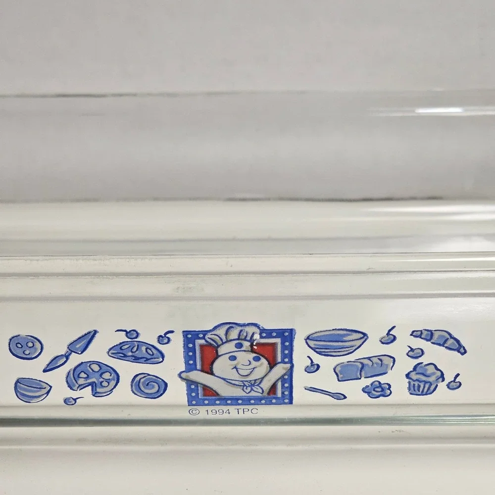 Vintage 1994‎ Anchor Hocking Pillsbury Doughboy Glass Baking Dish  2Qt Roaster